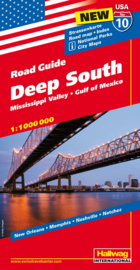 Wegenkaart Deep South nr. 10 | Hallwag | 1:1 miljoen | ISBN 9783828307612