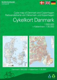 Fietskaart Denemarken en Kopenhagen | 1:500.000 | Scanmaps | ISBN 9788779671706