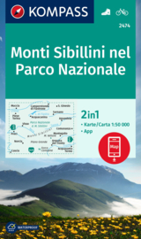 Wandelkaart Monti Sibillini nel Parco Nazionale | Kompass 2474 | 1:50.000 | ISBN 9783991217329
