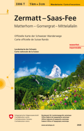 Wandelkaart Zermatt - Saas - Fee | Bundesamt 3306T |  ISBN 9783302333069