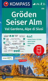 Wandelkaart Gröden-Seiser Alm | Kompass 076 | 1:25.000 | ISBN 9783991213826