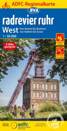 Fietskaart Ruhrgebiet West : von Xanten bis Bochum, von Haltern bis Essen | BVA - ADFC | 1:75.000 | ISBN 9783969900437