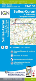 Topo-, wandelkaart Salles-Curan / Lac de Pareloup / Cassagnes / Begonhes |  IGN 2440SB | ISBN 9782758534280