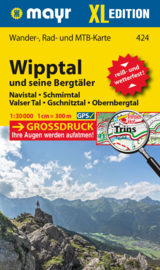 Wandelkaart Stubaier Alpen - Wipptal XL | Walter Mayr 424 | 1:30.000 | ISBN 9783991216865