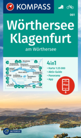 Wandelkaart Wörthersee-Klagenfurt | Kompass 061 | 1:25.000 | ISBN 9783991215103