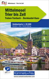 Wandelkaart Mittlere Mosel Trier bis Zell - Hunsrück | Kümmerly & Frey 22 | 1:35.000 | ISBN 9783259026052