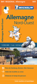 Wegenkaart Duitsland Noord-West | 541 Michelin | 1:350.000 | ISBN 9782067183520