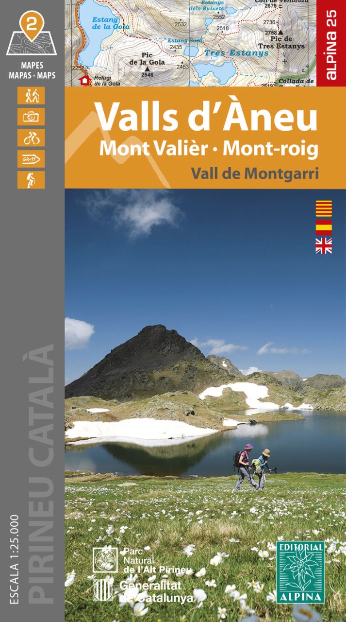 Wandelkaart Valls d'Àneu | Editorial Alpina | Centrale Pyreneeën | 1:25.000 | ISBN 9788470111792