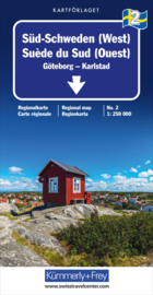 Wegenkaart Zweden Zuid - west 2 | Kümmerly+Frey | 1:250.000 | ISBN 9783259018095