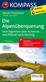 Wandelkaart Die Alpenüberquerung | Kompass 2556 | 1:50.000 | ISBN 9783990440261