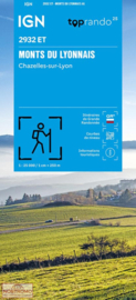 Wandelkaart Monts du Lyonnais | Rhônevallei - Bourgondië | IGN 2932 ET - IGN 2932ET | ISBN 9782758558958
