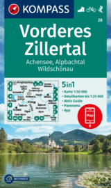 Wandelkaart Zillertal, Vorderes - Rofan | Kompass 28 | 1:50.000 | ISBN 9783991542421