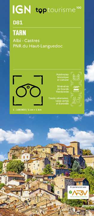 Wegenkaart - fietskaart Tarn - Albi Castres PNR Haut-Languedoc | IGN D81 | ISBN 9782758555667