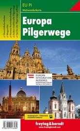 Wegenkaart - Overzichtskaart Europese Pelgrimspaden | Freytag & Berndt | ISBN 9783707916584