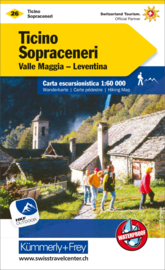 Wandelkaart Tessin - Sopraceneri 26 | Kümmerley & Frey | 1;60.000 | ISBN 9783259022269