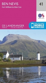 Wandelkaart Ben Nevis, Fort William & Glen Coe | Ordnance Survey 41 | ISBN 9780319261392