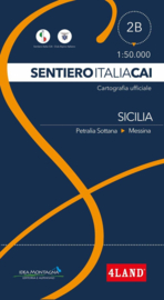 Wandelkaart Sicilië  - Sentiero Italia-kaart n. 2B | 4Land | 1:50.000 | ISBN 9791280496379