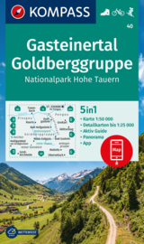 Wandelkaart Gasteinertal - Goldberggruppe | Kompass 40 | 1:50.000 | ISBN 9783991217831