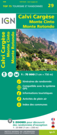 Wandelkaart - Fietskaart Calvi - Cargesse - Mt Cinto - Mte Rotondo  | IGN Nr. 29 | 1:75.000 | ISBN 9782758547839