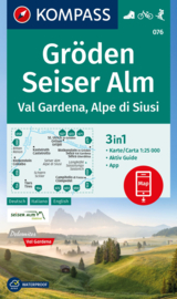 Wandelkaart Gröden-Seiser Alm | Kompass 076 | 1:25.000 | ISBN 9783991541974