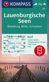 Wandelkaart Lauenburgische Seen | Kompass 721 | ISBN 9783990446119