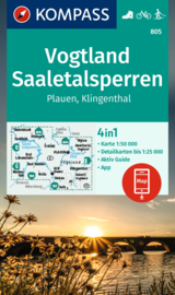 Wandelkaart  Vogtland-Saaletalsperren-Plauen-Klingenthal | Kompass 805 | 1:50.000 | ISBN 9783991215912