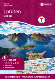 Wandelkaart Lofoten 2549 | Nordeca | 1:100.000 | ISBN 7046660025499