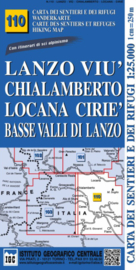 Wandelkaart Lanzo - Viu -Chialamberto - Locana | IGC nr. 110 | 1:25.000 - ISBN 9788896455401