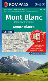 Wandelkaart Mont Blanc - Monte Bianco | Kompass 85 | 1:50.000 | ISBN 9783991543749
