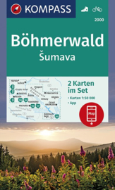 Wandelkaarten Böhmerwald - Šumava - Lipno | Kompass 2000 | 2-delige kaartenset | 1:50.000 | ISBN 9783990446430