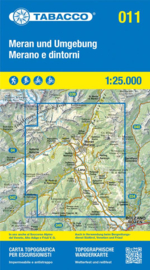 Wandelkaart Merano e dintorni / Meran und Umgebung | Tabacco 11 | 1:25.000 | ISBN 9788883151835