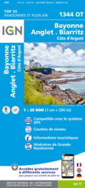 Wandelkaart Bayonne, Anglet, Biarritz, Côte D'Argent, Bidart,St-Martin-de-Seignanx  | Franse Atlantische Kust | IGN 1344OT - IGN 1344 OT | ISBN 9782758551478