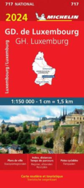Wegenkaart Luxemburg 2024 | Michelin | 1:150.000 | ISBN 9782067262744