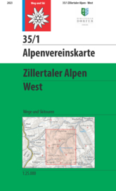 Wandelkaart Zillertaler Alpen - West 35/1 OAV | 1:25.000 | ISBN 9783948256081