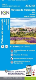 Wandelkaart Plateau de Valensole, Oraison, Greoux-les-Bains, Riez | IGN 3342 ET - IGN 3342ET | 1:25.000 | ISBN 9782758554110
