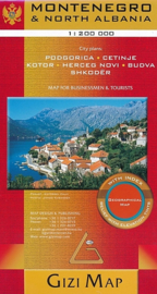 Wegenkaart Montenegro - Crna Gora | Gizi Map | ISBN 9786155010149