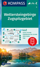 Wandelkaart Wettersteingebirge - Zugspitze - Miemminger Kette | Kompass 5 | 1:50.000 | ISBN 9783991212171