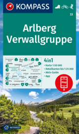 Wandelkaart Arlberg -Verwallgruppe | Kompass 33 | 1:50.000 | ISBN 9783991540069