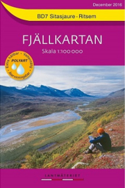 Wandelkaart Sitasjaure : Ritsem Fjällkarta | Lantmateriet BD07 | ISBN 9789158895850