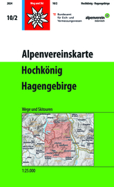 Wandelkaart Hochkönig-Hagengebirge 10/2 | OAV | 1:25.000 | ISBN 9783948256333