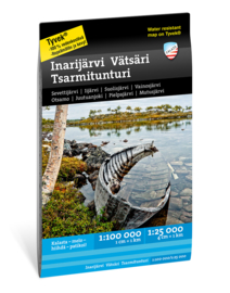 Wandelkaart - waterkaart Inarisee - Inarijarvi - Vätsäri - Tsarmitunturi | Calazo | 1:25.000 / 1:100.000 | ISBN 9789188335692