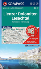 Wandelkaart Lienzer Dolomiten / Lesachtal | Kompass 47 | 1:50.000 | ISBN 9783991544555
