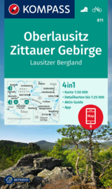 Wandelkaarten Oberlausitz-Zittauer Gebirge | Kompass 811 | 1:50.000 | ISBN 9783991217084
