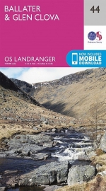 Wandelkaart Ballater & Glen Clova | Ordnance Survey 44 | ISBN 9780319261422