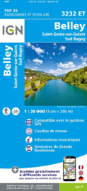 Wandelkaart Belley – St-Genix-sur-Guiers – Sud Bugey | IGN 3232ET – IGN 3232 ET | ISBN 9782758555452