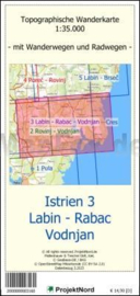 Wandelkaart Labin - Rabac - Vodnjan - Istrië | Projekt Nord 3| 1:35.000 | ISBN 2000000003160