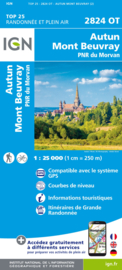 Wandelkaart Autun et Mont Beuvray - PNR du Morvan | IGN 2824OT - IGN2824 OT | ISBN 9782758551881