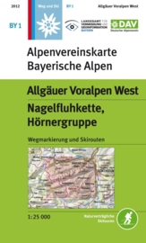 Wandelkaart Allgäuer Voralpen West - Nagelfluhkette, Hörnergruppe | DAV BY1 | ISBN 978393756067