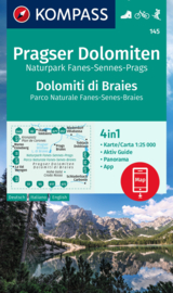 Wandelkaart Pragser Dolomiten - Dolomiti di Braies | Kompass 145 | 1:25.000 | ISBN 9783991215899