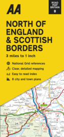 Wegenkaart North of England & Scottisch Borders nr. 8 | AA Publishing | 1:200.000 | ISBN 9780749582876